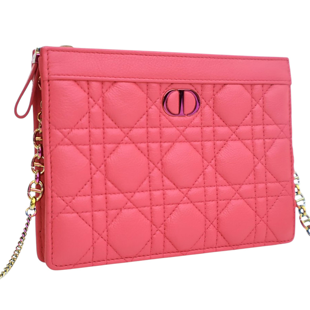 Pre-Loved Dior Supple Cannage Calfskin Caro Every Dior Pouch - Picture 2 of 12